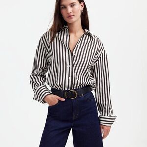 Striped Button-Up Shirt